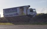 Milk truck went off road at Tullaghan