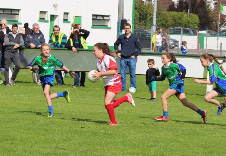 Action from the latest Blitz, held in August, hosted by Naomh Ciaran in Ferbane GAA Grounds
