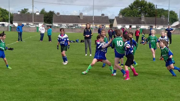 Action from the latest Blitz, held in August, hosted by Naomh Ciaran in Ferbane GAA Grounds