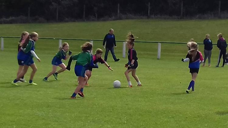 Action from the latest Blitz, held in August, hosted by Naomh Ciaran in Ferbane GAA Grounds