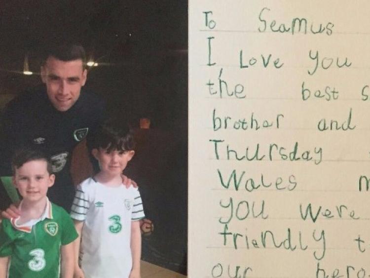 Young Offaly brothers write the most adorable 'get well soon' letter to injured Seamus Coleman 