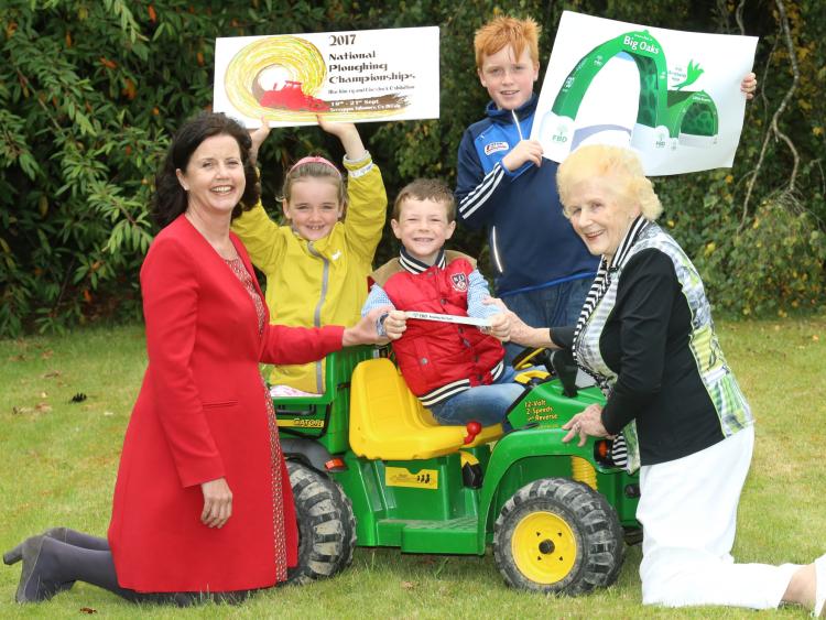 FBD&rsquo;s CHILD SAFETY INITIATIVE @ #PLOUGHING17 launch from left are FBD CEO Fiona Muldoon, Derbhla McHugh, Saran Buttle, Tadgh McHugh and NPA Managing Director Anna May McHugh