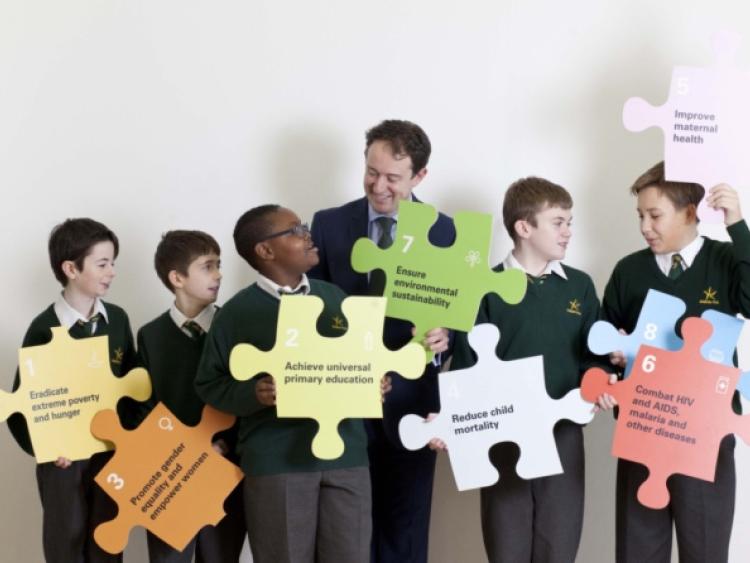 CMK 12112014 REPRO FREE NO FEE Irish schools unite in Caring for our World with the Our World Irish Aid Awards 2015 Awards seek to help children in Ireland understand global issues The Minister for Development, Trade Promotion, and North South Co-operation, Se�n Sherlock, TD, joined students Ethan Cunningham, Barry Galvin, Benedict Otu, Kevin Kelleher and Macieh Razcka at St Colmans Boys National School, Macroom, Co. Cork today to launch the Our World Irish Aid Awards 2015.Picture Clare Keogh For Futher Information Please Conact: Ross Church, Press Officer, Department of Foreign Affairs and Trade, 01-408 2058/ 087 243 8291For further information:Maria Hynes / Luke McDonnellDrury|Porter Novelli01 260 5000 / 087 123 3088 (MH) / 085 712 7243 (LMD)