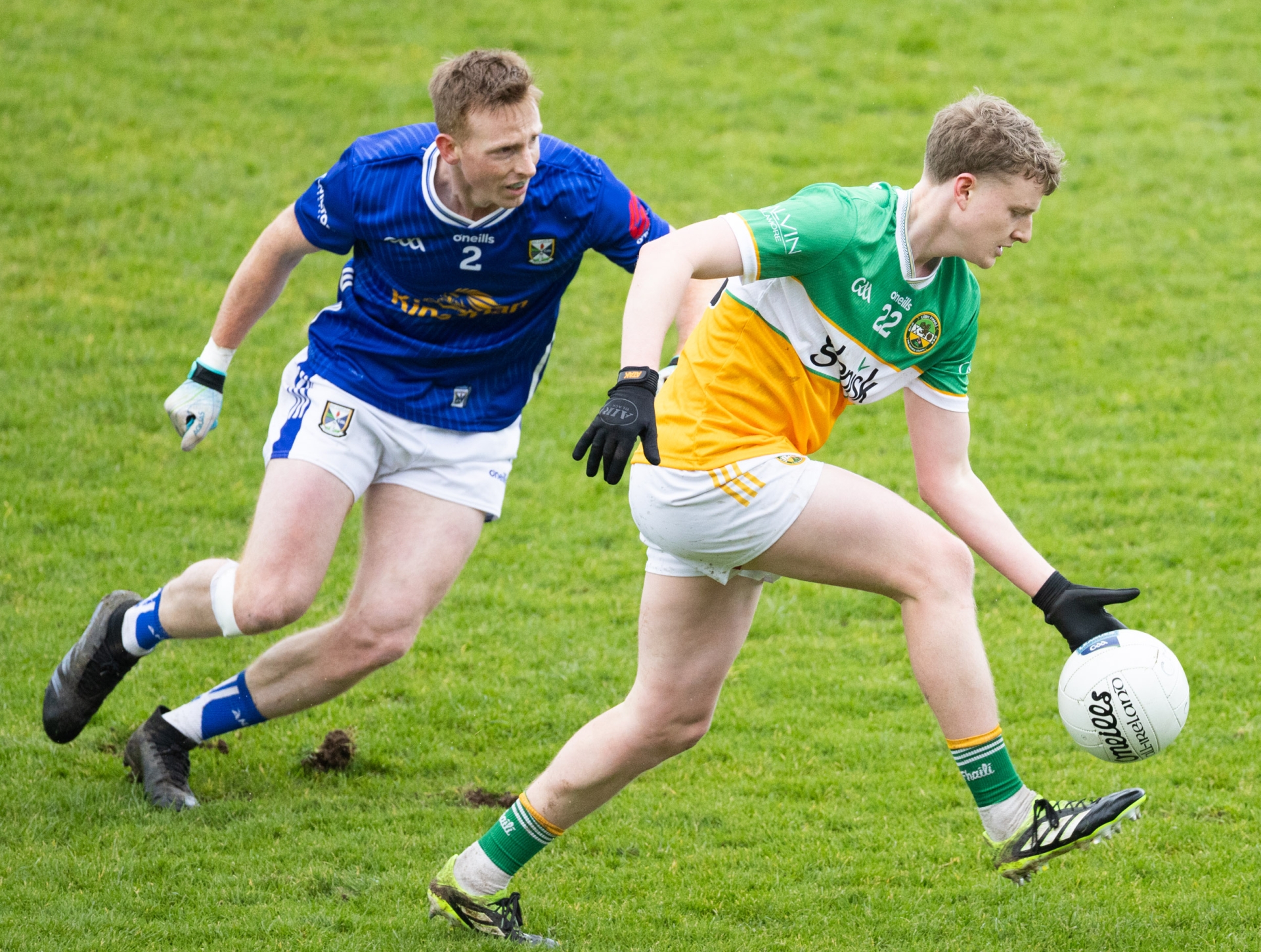 Offaly's Daire McDaid in action against Cavan last Sunday. Ger Rogers Photography