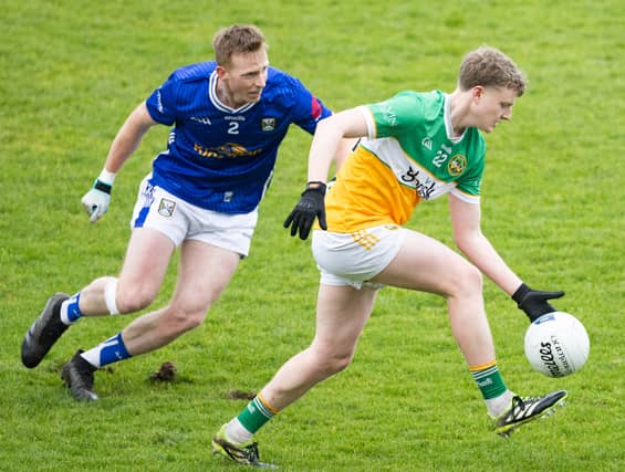 Offaly's Daire McDaid in action against Cavan last Sunday. Ger Rogers Photography
