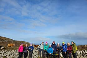Pictured are members of The Roscrea Trail Blazers on The Fanore, Black Head loop in The Burren, on their recent Mid Term weekend break away