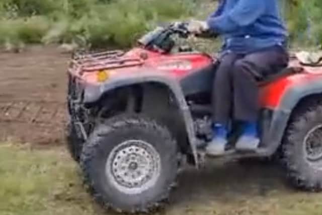 In another video, Paddy is flying around on a quad bike back in 2022 when he was 101-years-old!