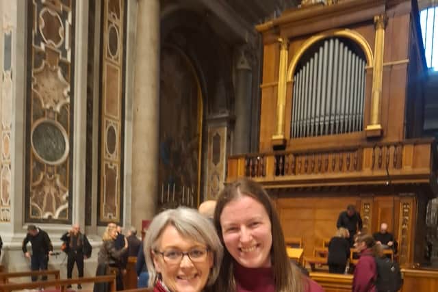 They sang in the Vatican's St Peter's Basilica with the Gentlemen of the Papal Choir at a High Sung Mass, a formal, musical celebration of the liturgy.