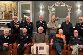 Members of the Tullamore 1976 Provincial Towns Cup squad in Westport.