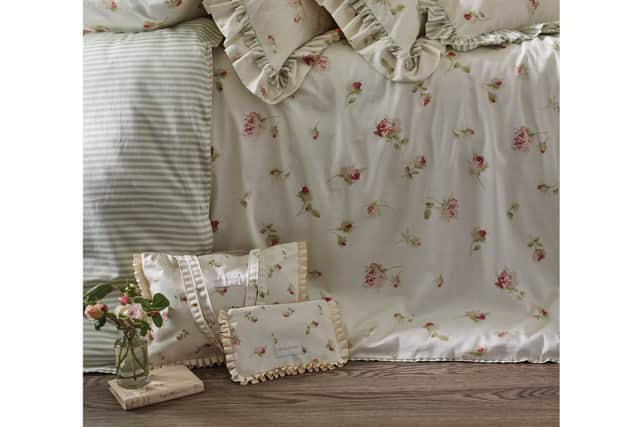 8. Nostalgic Rose Red Bed Linen Set, from £95 (Double); rest of items from a selection, French Bedroom