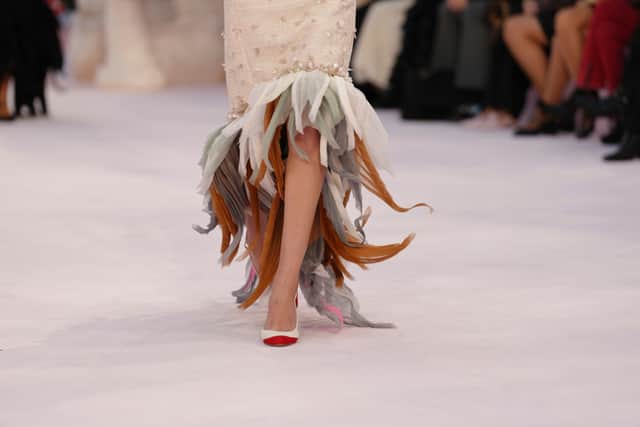 Joining in a roster of highly anticipated artistic debuts this season, his first spring/summer 2026 collection received critical acclaim. Weightlessness certainly ran through the collection – mint tones, sheer layers, swathes of tulle and pops of yellow gave the clothes that airy quality. Long, flowing lines replaced rigidity, it was clear that this was couture designed to move.