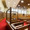 Court room in the Criminal Courts of Justice in Dulbin.