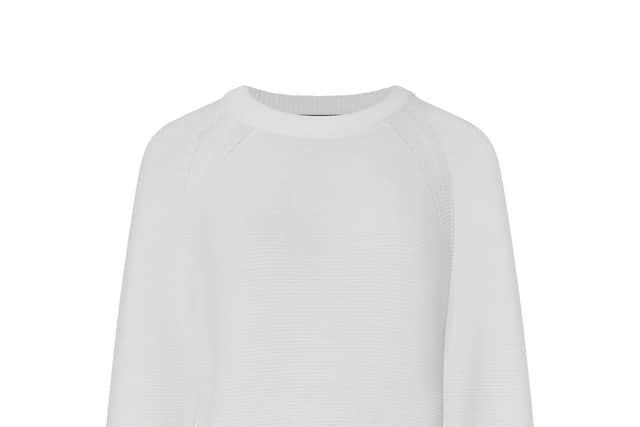 M&S Cream Cloud-Yarn Ribbed Crew Neck Jumper, £26