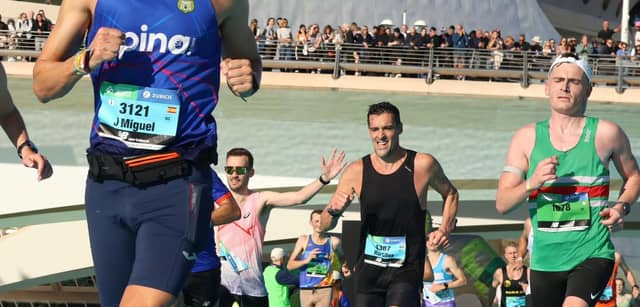Jason Donegan, right, in Valencia
