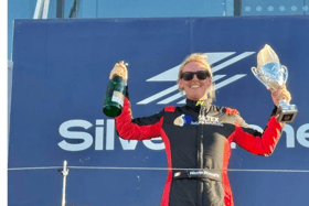 Nicole Drought following her win at Silverstone earlier this year
