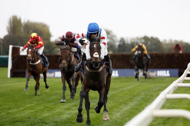 “I knew he was well and he had been really well at home. He loves that track and the race and Freddie gave him a fantastic ride. Sometimes he’s been a bit of a bridesmaid but he was never getting beat today once I saw him turn into the straight.