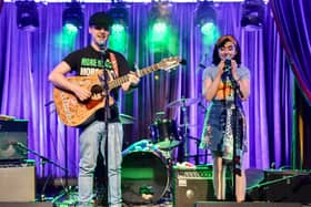 Pictured are Roscrea artists Jack Keeshan and Edel Pender 