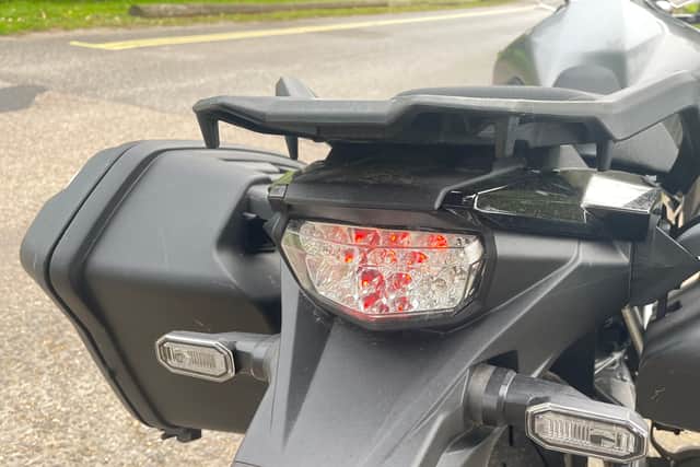 Recently, it’s been shorter journeys for the V-Strom than longer adventures. I absolutely love being able always to find a parking space, while nipping through traffic gives an instant advantage now that the schools have gone back and there are more people on the roads. The V-Strom’s size isn’t backed up by a lot of weight, so while it is quite a tall bike, it doesn’t feel unwieldy when you’re moving at slow speeds. That height also gives you really good visibility over cars in front and, in my mind, helps to make you more visible to other road users as well.