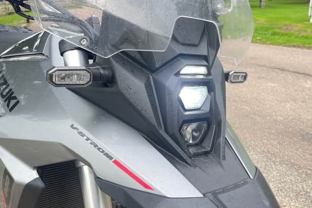 For bikers, that does mean riding in the dark for more of the time. For me, that means I’ve been assessing the Suzuki V-Strom 800RE’s lights a little more keenly than I did through the summer.