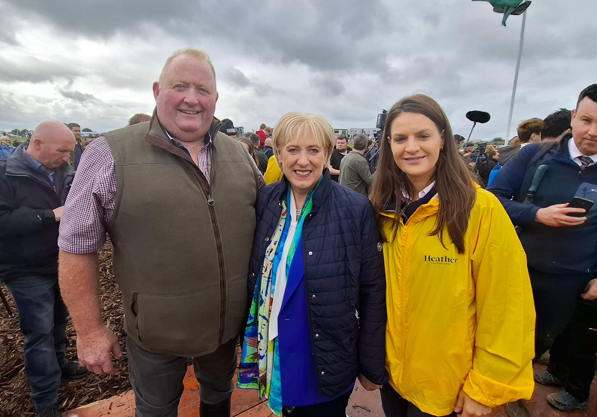 Cllr Hugh Egan, FG presidential candidate Heather Humphreys and Cllr Eleanor Clendennen at the Ploughing