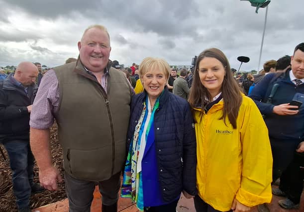 Cllr Hugh Egan, FG presidential candidate Heather Humphreys and Cllr Eleanor Clendennen at the Ploughing