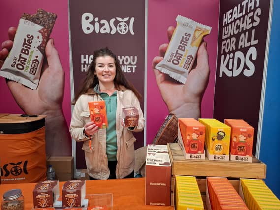 Niamh Dooley with her BiaSol products at the Ploughing