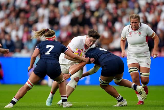 From the resulting ruck, Natasha Hunt offloaded to Botterman, who charged over the line to cross and she described the moment as a “surreal” experience.