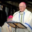 Archbishop Dermot Farrell, Archbishop of Dublin, celebrating Mass at the Grotto in Lourdes, France, during the 2024 annual Dublin pilgrimage of clergy and parishioners (Catholic Communications)