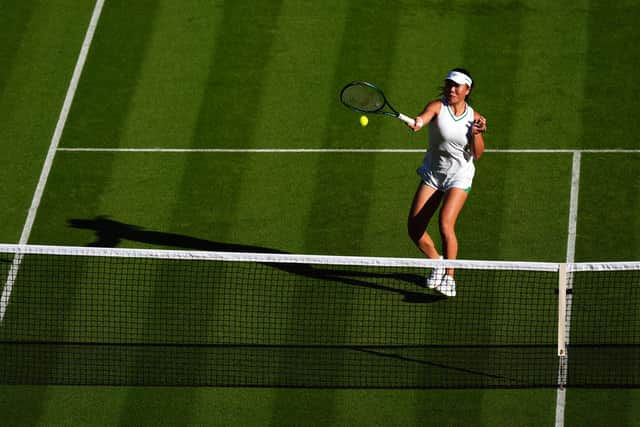 Xu sent down serves close to 120mph and troubled Raducanu on occasion with her powerful ground strokes but a missed second serve return at 4-3 30-30 showed her inexperience, and the first set disappeared in a slew of errors.