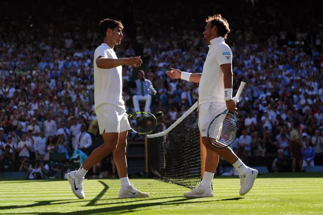 The second seed eventually came through a marathon encounter 7-5 6-7 (5) 7-5 2-6 6-1 in an energy-sapping four hours and 37 minutes.