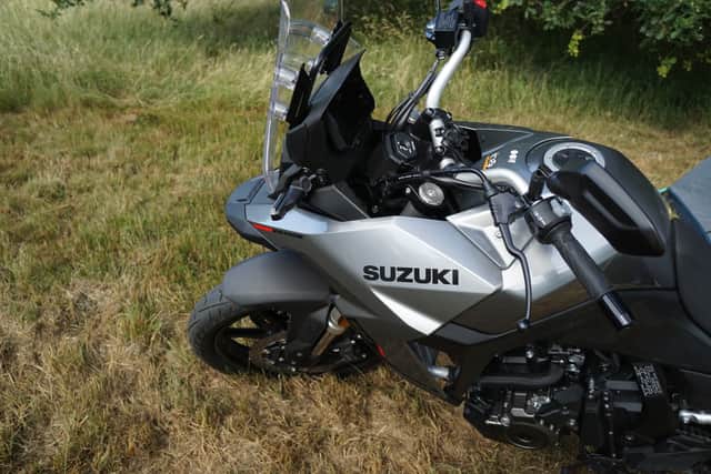 When you’re in the car, the temptation is there to pack pretty much anything you could need for any eventuality. But on a motorcycle, that luxury is taken away, though the Suzuki does have some tricks up its sleeve to help with this, namely in the form of its handy side boxes.