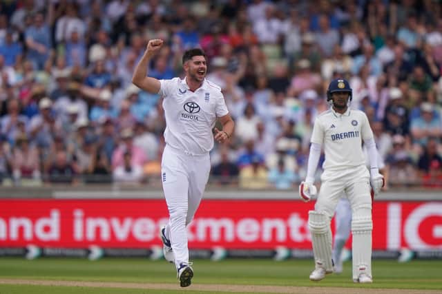 He gloved behind to end the sixth-wicket stand on 203, a partnership which has left Ben Stokes’ side chasing the game from behind after putting the opposition in.