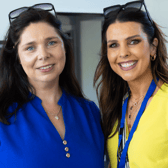 Cathriona Duggen with Breena Cooper at the launch of Bog Bothy in Clara