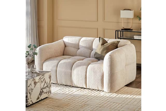 When styling voluminous furniture, Hubner says to give it room to breathe. “These pieces are inherently sculptural – they don’t want to be crammed into corners or surrounded by clutter.”