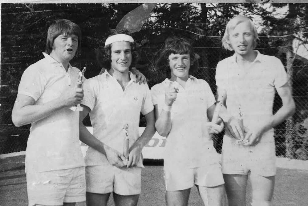 Brian McSweeney, Dermot Burke, Liam Hoctor and Mick Shelly who set a  Guinness World Record in 1975 after playing for 55 hours