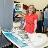 Megan Brick visited Svitlana Stankina-Koliada Dress Maker and Alterations stand at the Clara Community Showcase in Clara GAA Centre