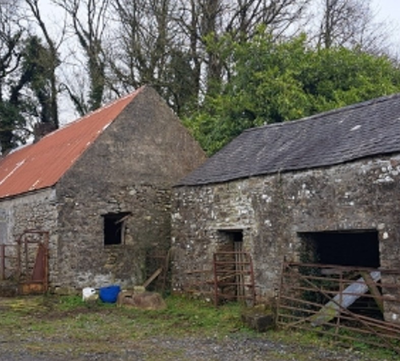 Traditional farm outbuildings in the Slieve Bloom Mountains.