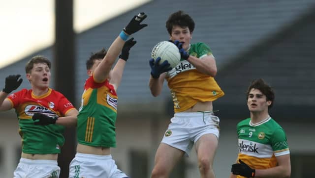 Dara Bates fields the ball against Carlow. Picture: Ger Rogers