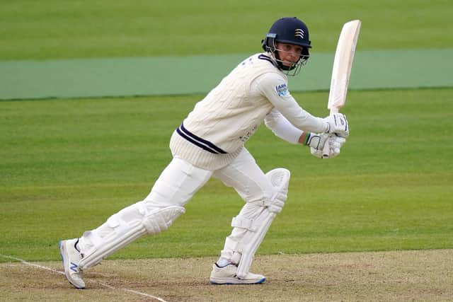 Warwickshire resumed overnight on 12 without loss and half-centuries from captain Alex Davies and Kai Smith boosted their cause, but when Barnard was out for 101, the visitors were 285 for seven.