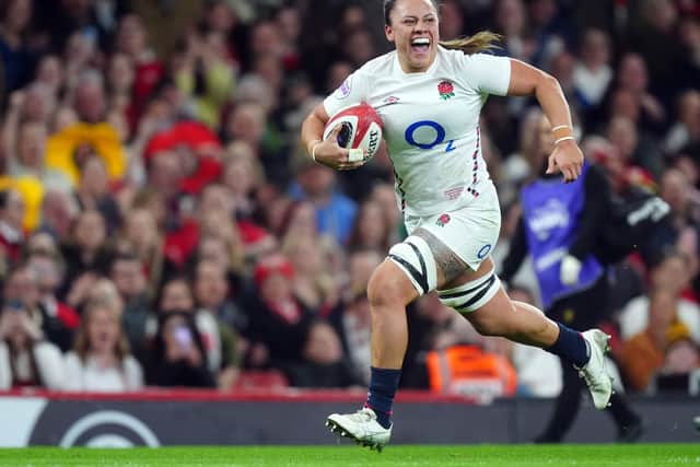 Wales made all the early running, and they stunned their opponents through a seventh-minute try after Harrison dropped the ball behind her own line and conceded an attacking scrum.