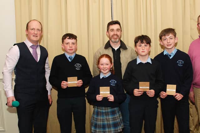 Droamkeenan National School Team: Saoirse Gowing, Emily Murphy, Charlie Power, Anna Tierney