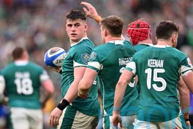 Sheehan’s first international treble moved him on to five tries for the tournament, with only France wing Louis Bielle-Biarrey (eight) managing more.