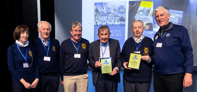 Tom Maher and Andy Galvin were founder members of Tullamore Lions Club 50 years ago