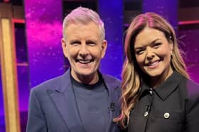 Pictured: Doireann with Late Late Show host, Patrick Kielty. Image from X