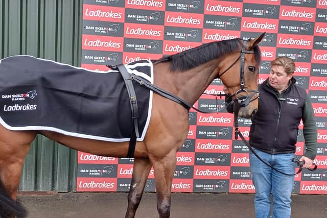 “As you can see he looks outstanding. This horse’s coat, I have to say, is one of the most forward of all of our horses. He looks great and I love to see him bright like this,” said Skelton.