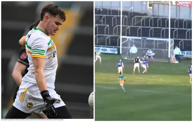 Offaly goalkeeper's cheeky comment after scoring stunning goal against Laois