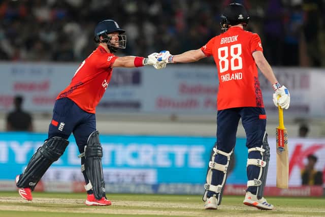 Jamie Overton collected three for 23 and there were two wickets apiece for Brydon Carse and Jofra Archer, while Adil Rashid’s one for 15 – bowling India dangerman Tilak Varma – was outstanding.