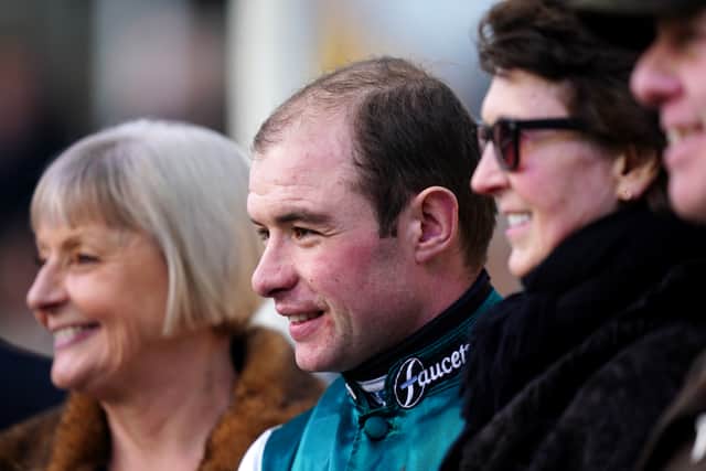 As well as a tilt at the Gold Cup, Sharman and her fellow owners have the tantalising prospect of watching L’Homme Presse tackle the famous spruce of the Randox Grand National after he was one of 90 initial entries for Aintree’s April showpiece.