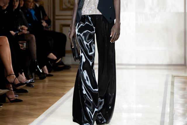 Wet looks were certainly not just reserved for Jean Paul Gaultier’s runway: liquid-like fabrics were everywhere at haute couture week, with the likes of Armani, Elie Saab and Schiaparelli providing spectacularly shimmering looks.