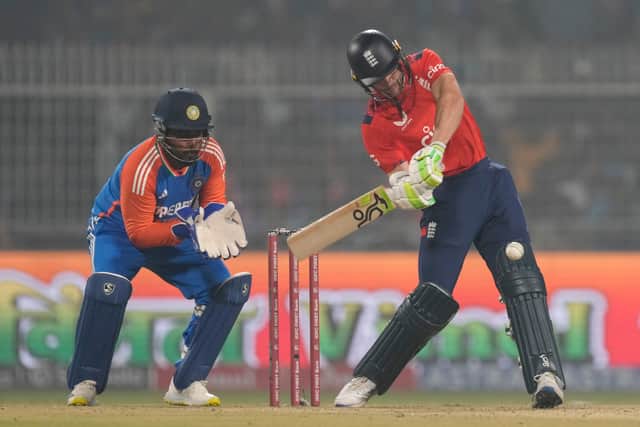 Harry Brook overcame a skittish start in his first outing as Buttler’s deputy and captain and vice-captain both cleared the ropes off Axar Patel in a breezy 48-run union off just 28 deliveries.